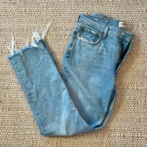 Agolde - Merrel Organic Cotton Jean with Frayed Hem - Light Wash